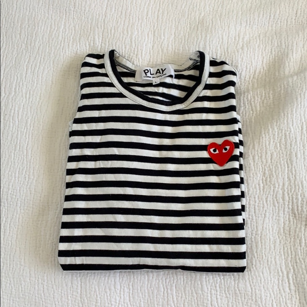 PLAY Comme de Garçons Long Sleeve Striped Tee